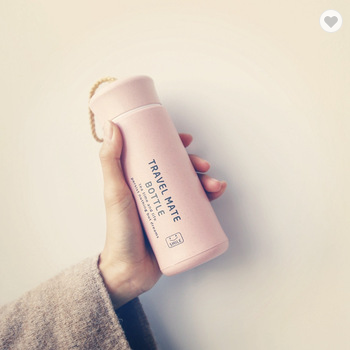 Custom Logo Eco-friendly Wheat Fiber Plastic Drinking Travel Bottle Rice Husk Glass Water Bottle