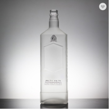 Frosted vodka glass bottle