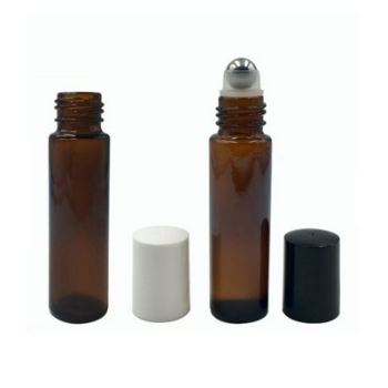 10ml Amber roll on glass bottle with caps