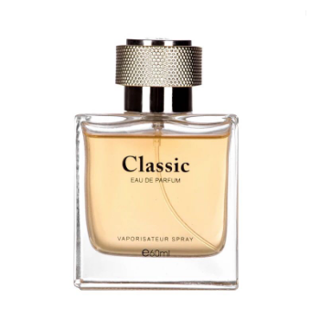 square 60ml clear glass perfume bottle